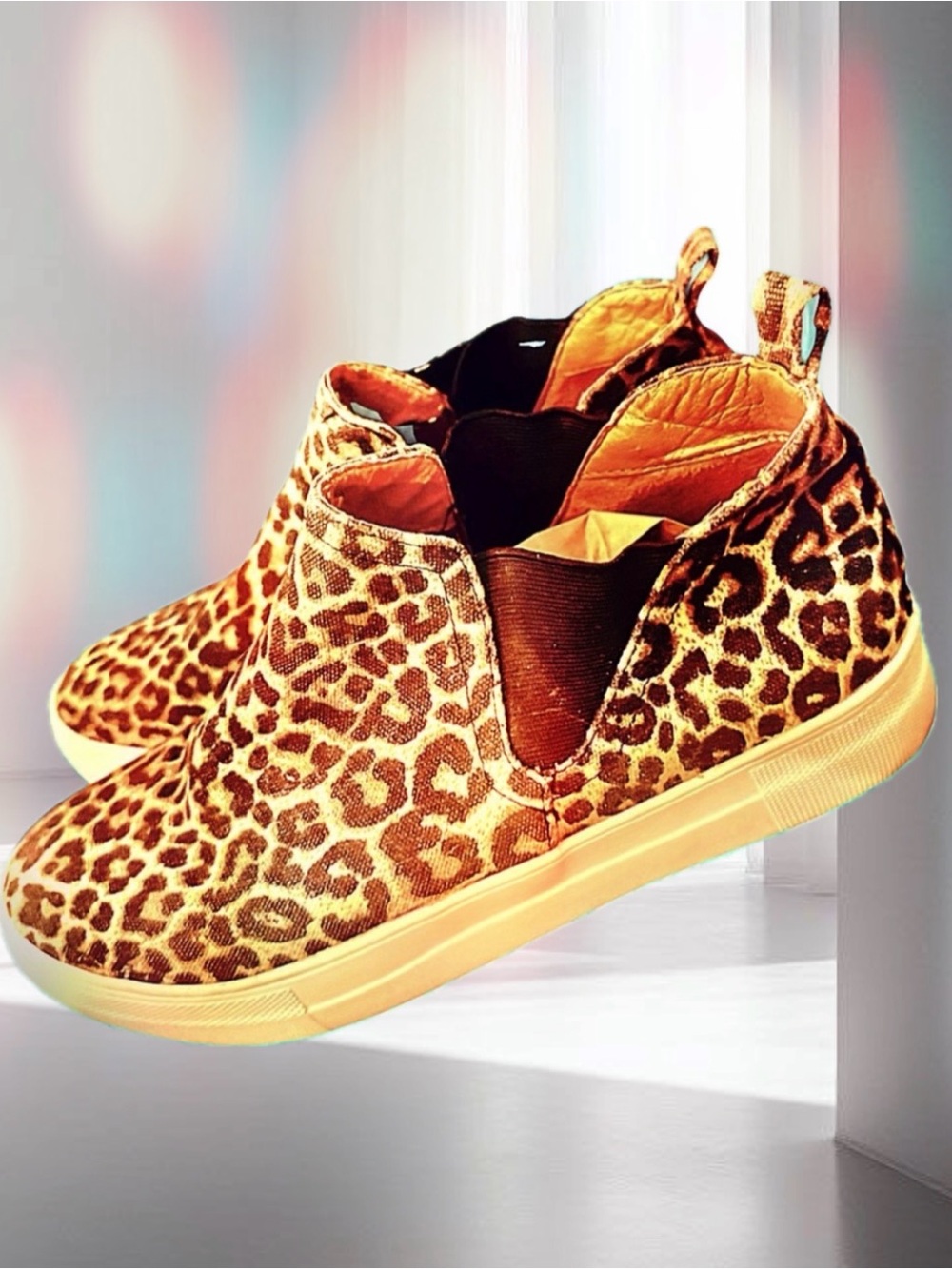 Leopard Print Slip-On Sneakers